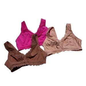 Breezies Lace Bras Set of 3 Size L